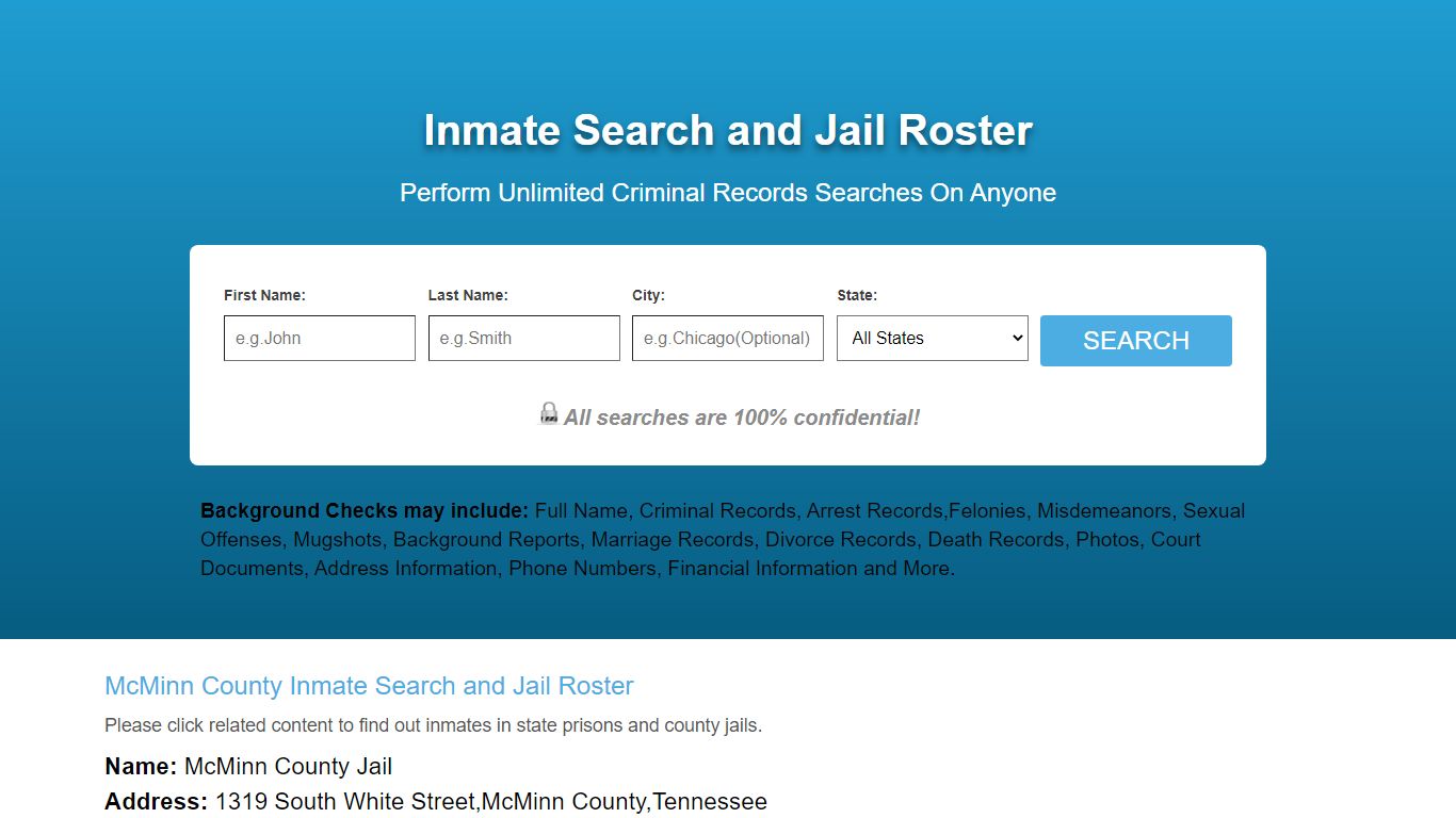 McMinn County Inmate Search and Jail Roster