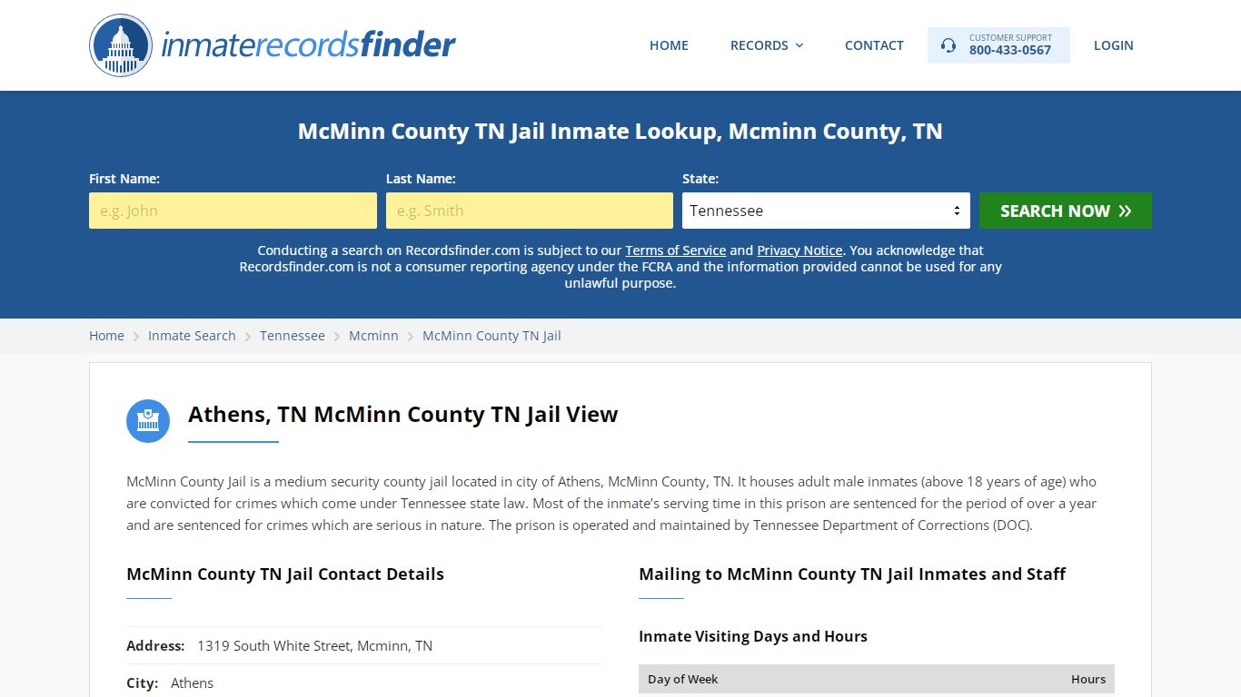 McMinn County TN Jail Roster & Inmate Search, Mcminn County, TN ...